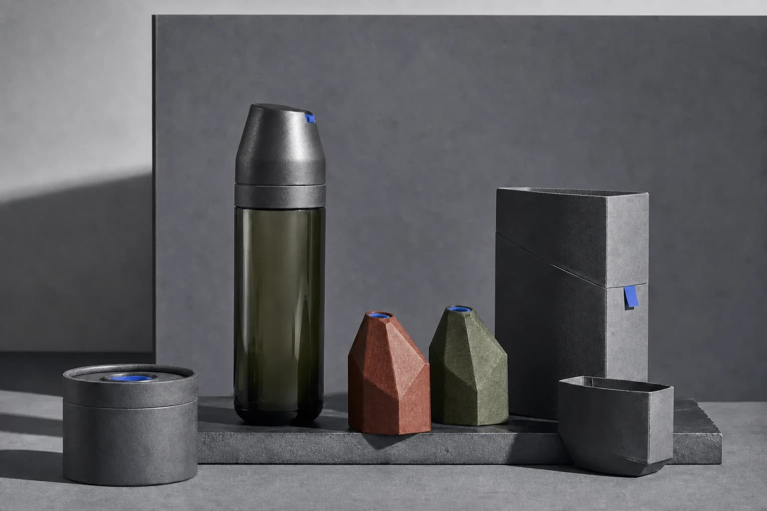 Refillable product and packaging still life created for the Kintra Circular Concept case study